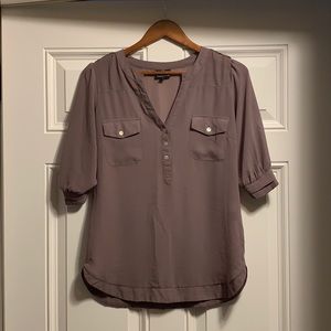 Angie maroon blouse small pocket
